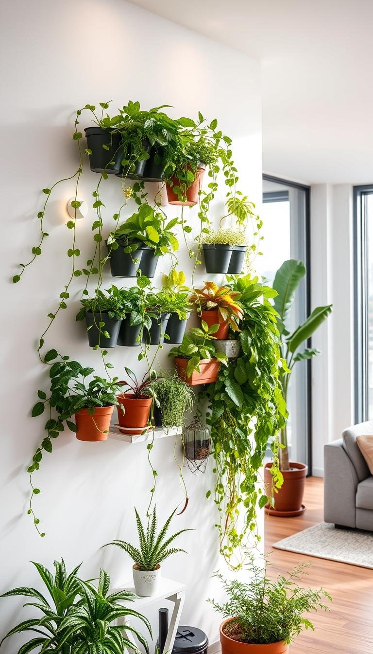 View of DIY Vertical Wall Garden: Space-Saving Decor for Small Apartments