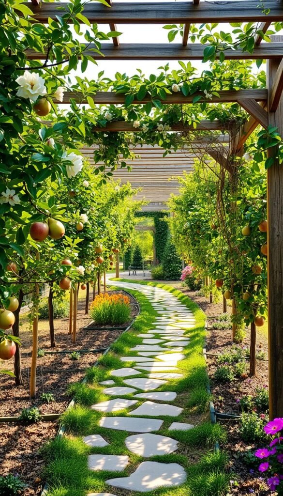 Fruit Garden Design: Arranging Paths, Trellises, and Companion Planting