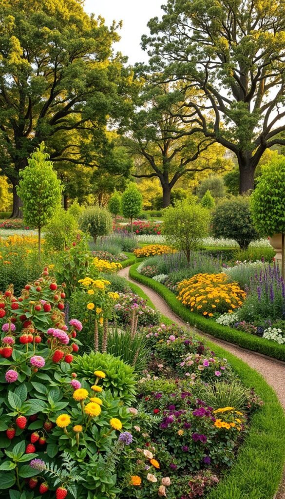 Garden with Fruit Trees: Integrating Edibles into Flower Beds and Borders