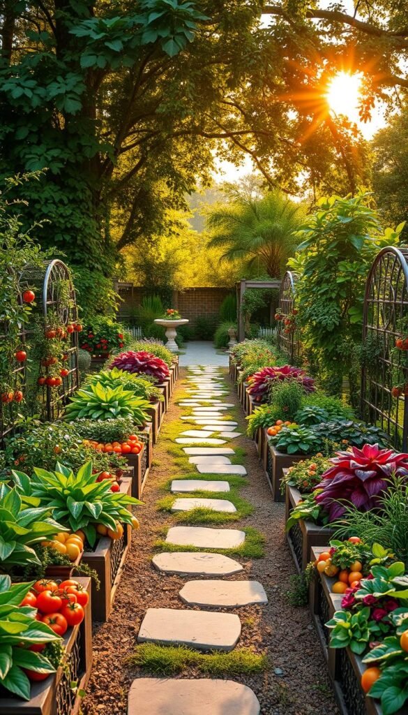 Pretty Vegetable Garden Ideas: Styling Trellises, Pathways, and Borders