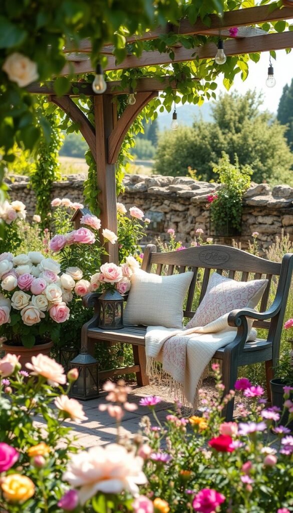 Cottage Flower Garden Charm: Combining Vintage Blooms and Cozy Decor