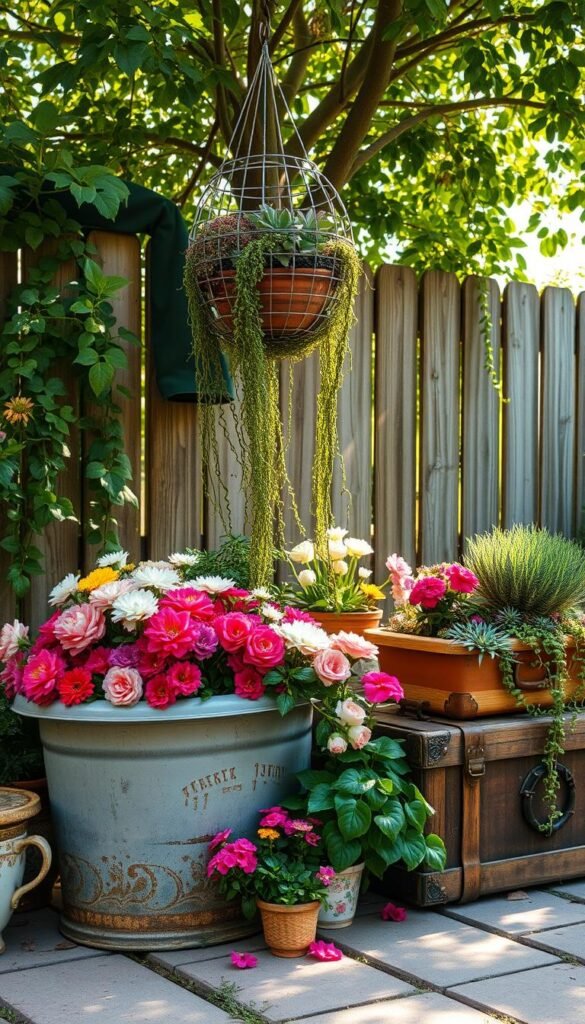 DIY Flower Garden Projects: Upcycled Containers, Paths, and More