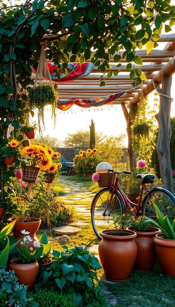 Eclectic Hippie Garden Ideas for a Bohemian Outdoor Vibe