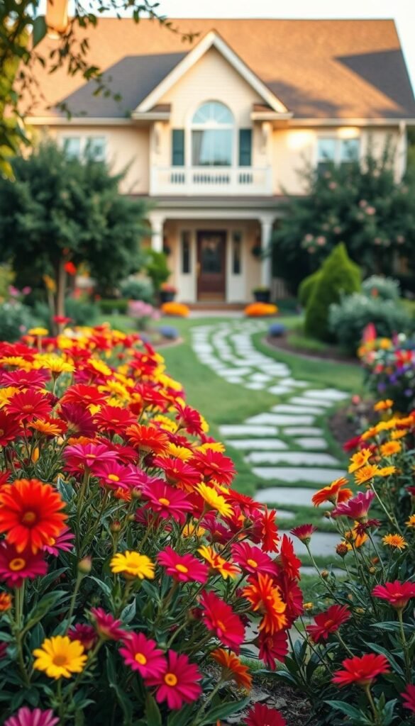 Flower Garden Ideas in Front of the House: Boost Curb Appeal Instantly