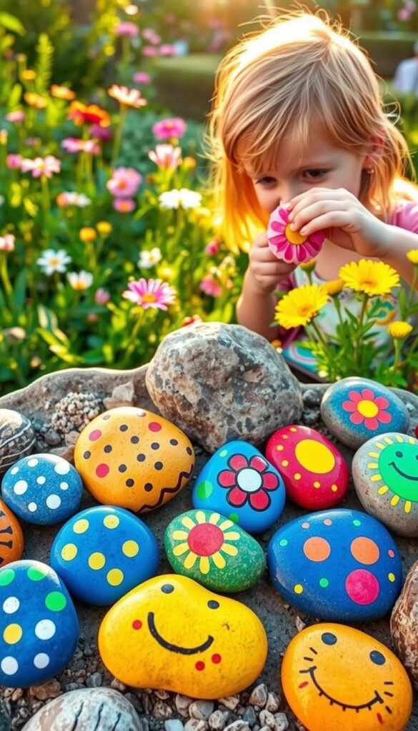 Garden Crafts for Toddlers: Painted Rocks, Seed Art, and More