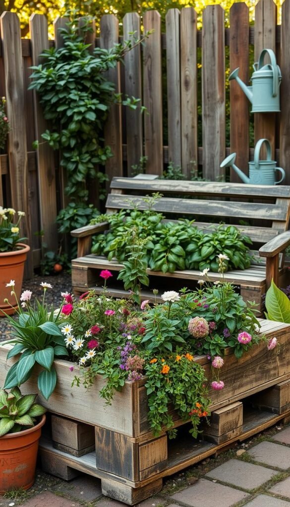 Repurposing Pallets for a Rustic, Vintage Garden Look