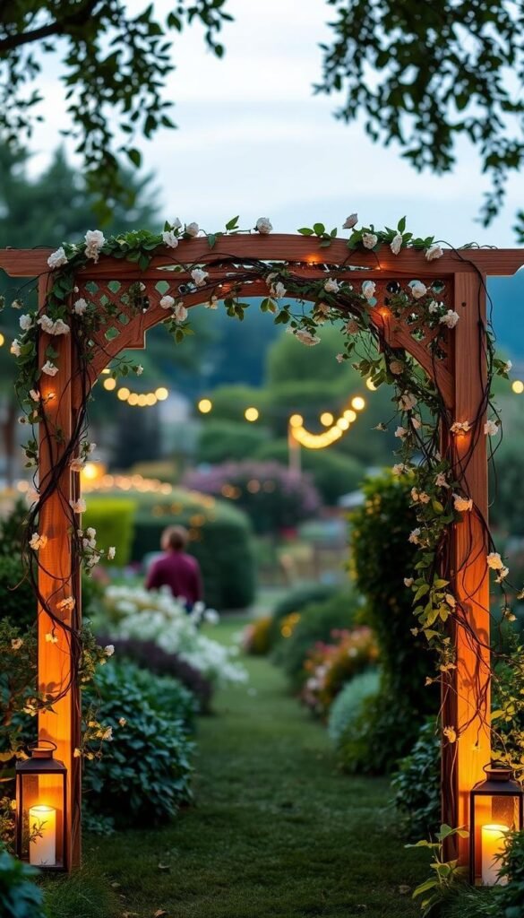 Simple DIY Garden Arches for a Romantic Aesthetic