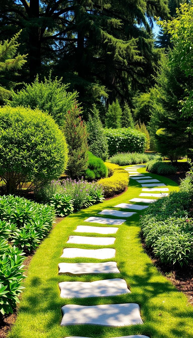 Image showcasing Step-by-Step Garden Path Ideas for a Well-Defined Landscape