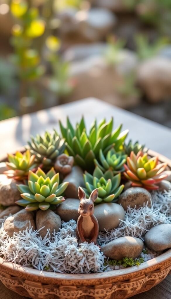 Accessorizing Your Succulent Dish Garden: Rocks, Mini Statues, and Moss