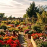 Cut Flower Garden Layout with Raised Beds: Harvesting Bouquets All Season