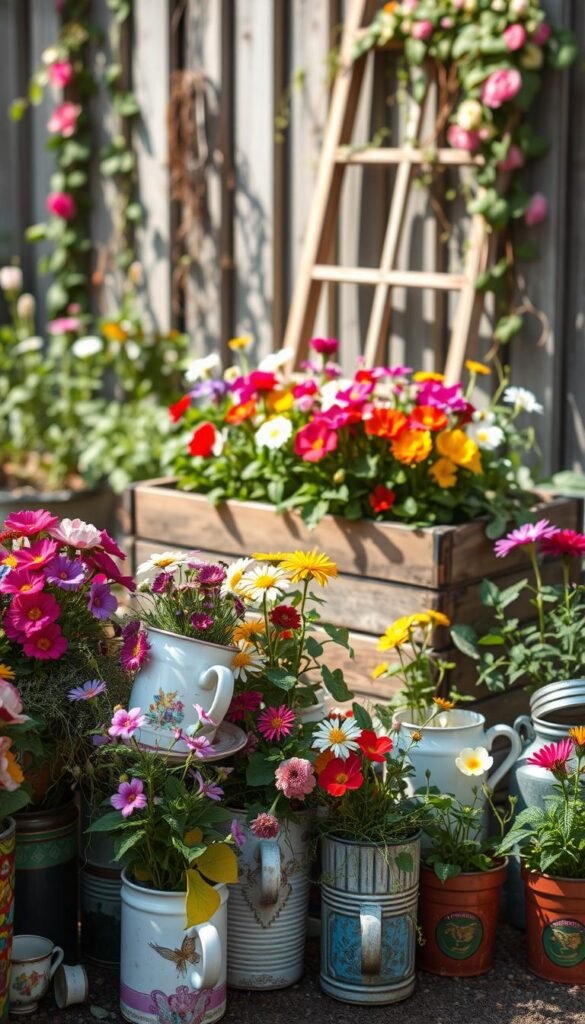DIY Flower Garden Ideas: Creative Ways to Repurpose Household Items