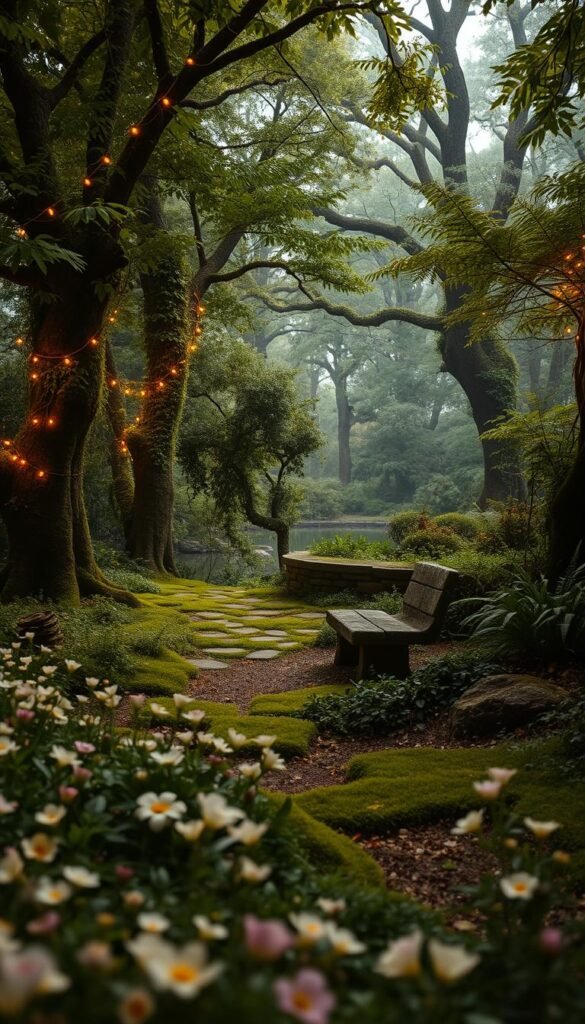 Enchanted Garden Aesthetic: Fairy Lights, Mossy Pathways, and Woodland Vibes
