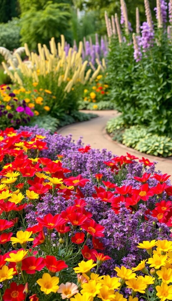 Flower Garden Design Layout: Creating Cohesion with Color and Texture