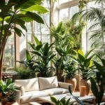 Modern Indoor Garden Inspiration: Sleek Furniture and Statement Greens