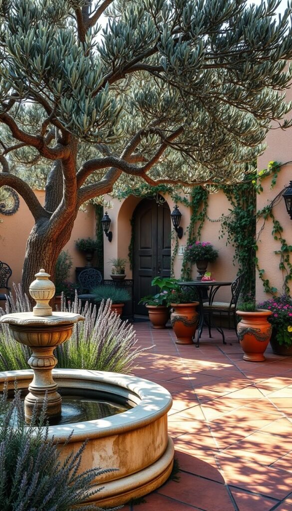 Olive Garden Aesthetic: Mediterranean Touches with Olive Trees and Warm Tones
