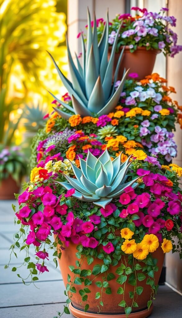 Potted Flower Garden: Layered Arrangements for Lush Container Displays