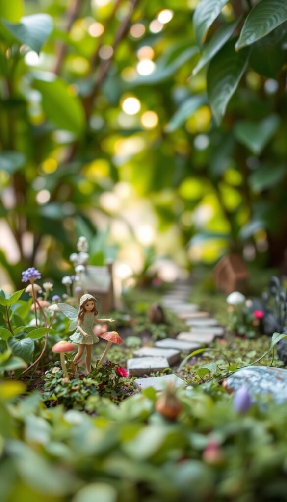 Small Fairy Garden Ideas for Tabletops, Shelves, or Window Sills