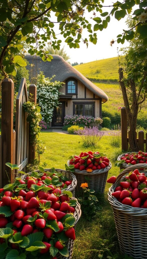 Strawberry Garden Aesthetic: Sweet Berries and Cottage-Style Charm
