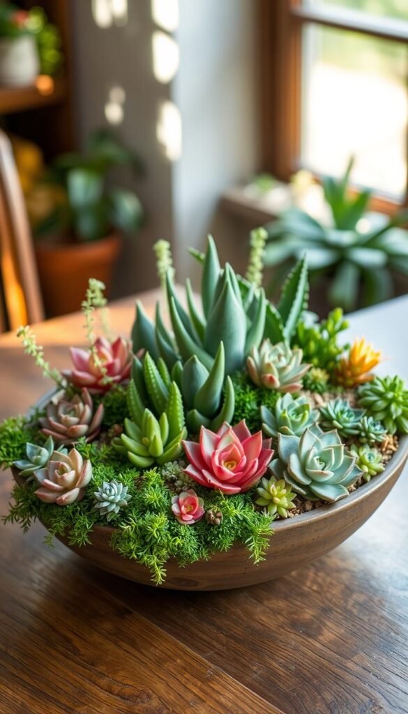 Transform a Shallow Bowl into a Gorgeous Dish Garden Centerpiece