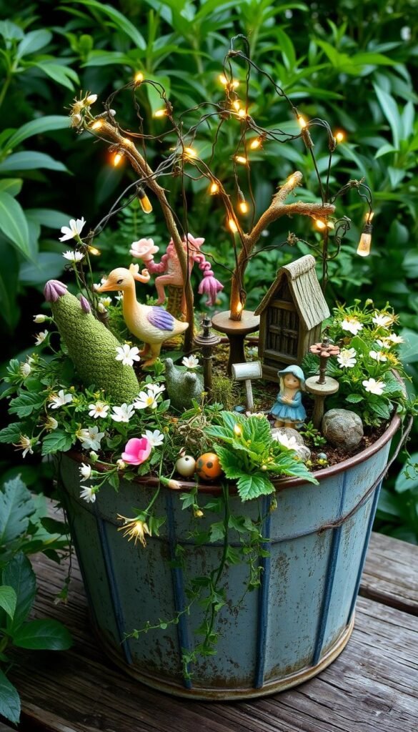 Transforming Old Containers into Whimsical Fairy Garden Pots