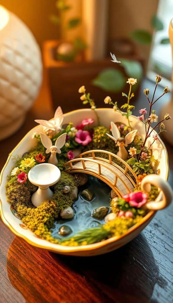 DIY Fairy Garden Ideas with Repurposed Tea Cups and Saucers