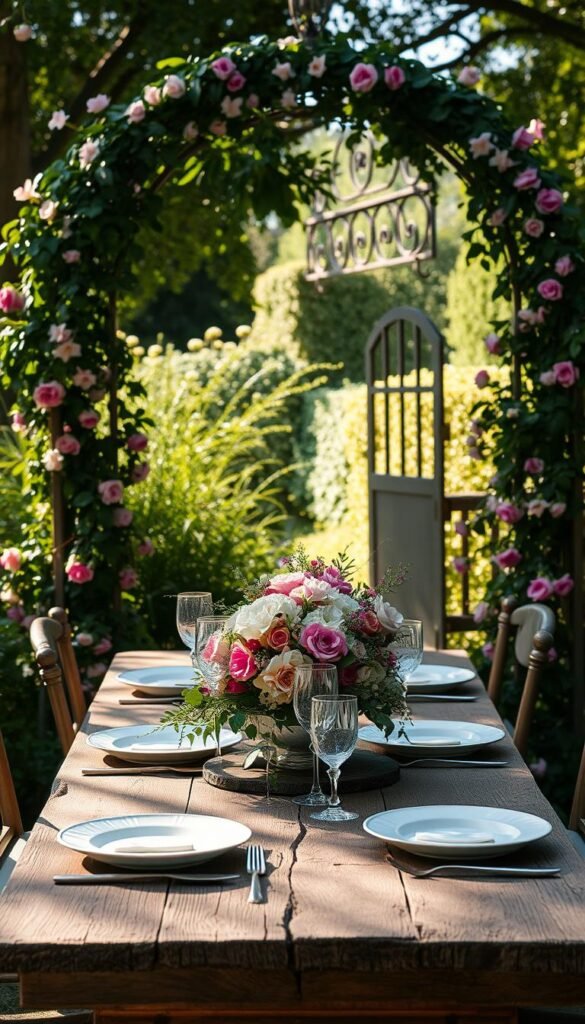 Designing a Flower Garden Party: Table Arrangements and Outdoor Decor Ideas