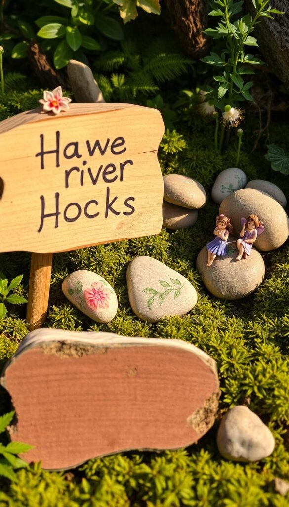Fairy Garden Art: Painting Rocks and Signs for a More Personalized Scene