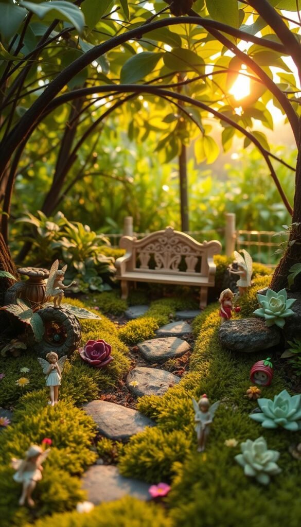 Mixing Real Plants and Faux Accents in Your Fairy Garden Setup