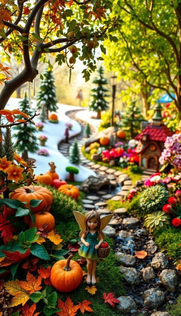 Seasonal Fairy Garden Updates: Decorating for Fall, Winter, Spring, and Summer