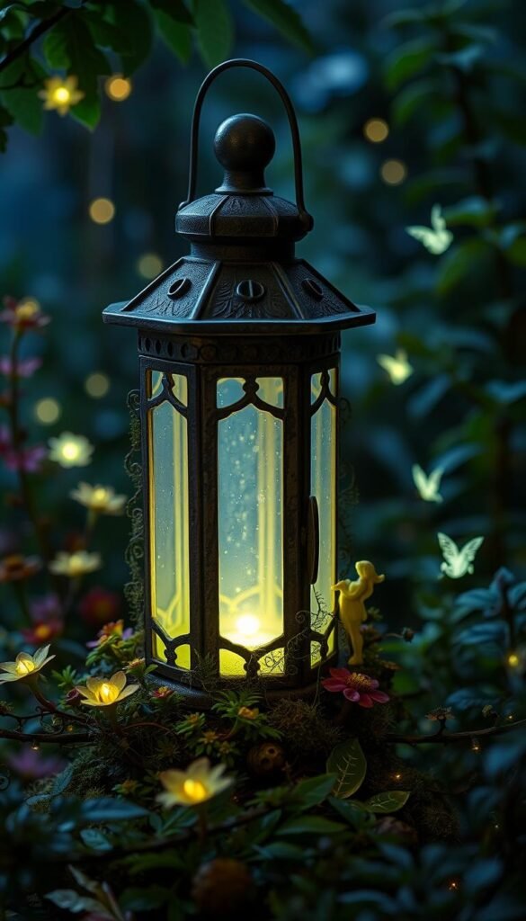 Turning a Vintage Lantern into a Glow-in-the-Dark Fairy Garden