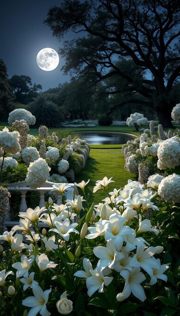 White Flower Garden Elegance: Plants for a Stunning Moonlit Display