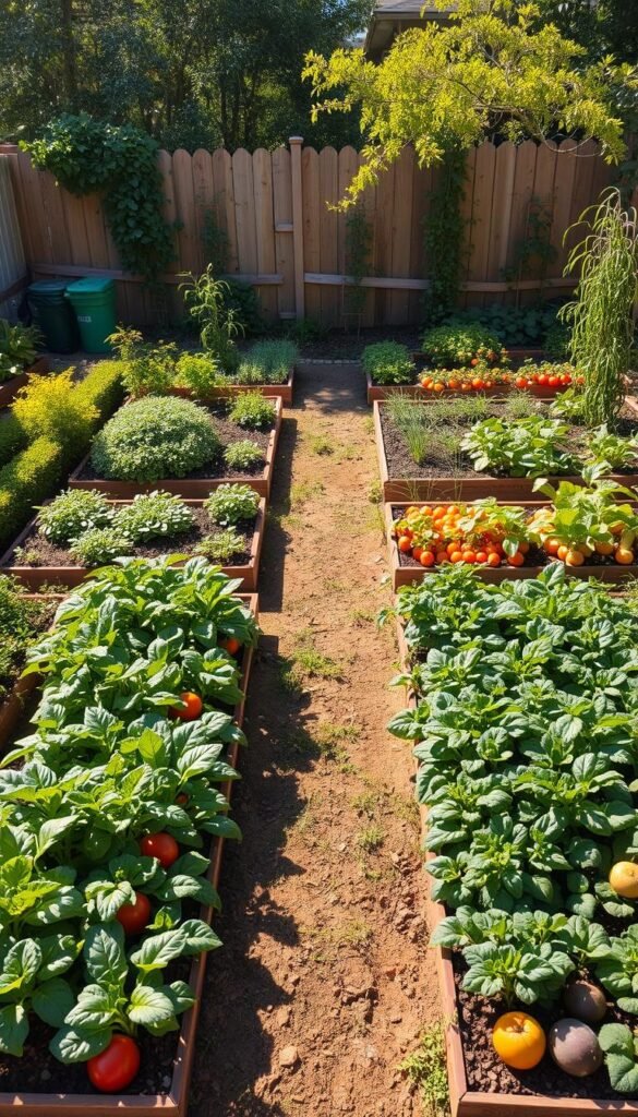 Backyard Veggie Garden Layout Planning: Year-Round Harvests and Crop Rotation