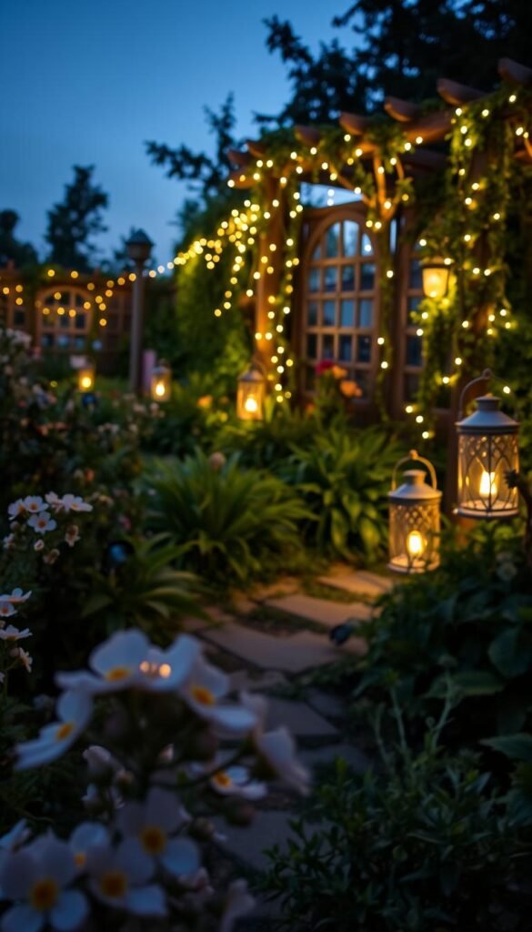 Beautiful Flower Garden Lighting: Fairy Lights, Lanterns, and Solar Solutions