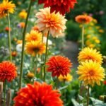Caring for a Dahlia-Filled Cut Flower Garden: Staking, Watering, and Deadheading