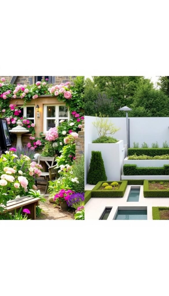 Cottage Flower Garden vs. Modern Minimalist: Finding Your Perfect Style
