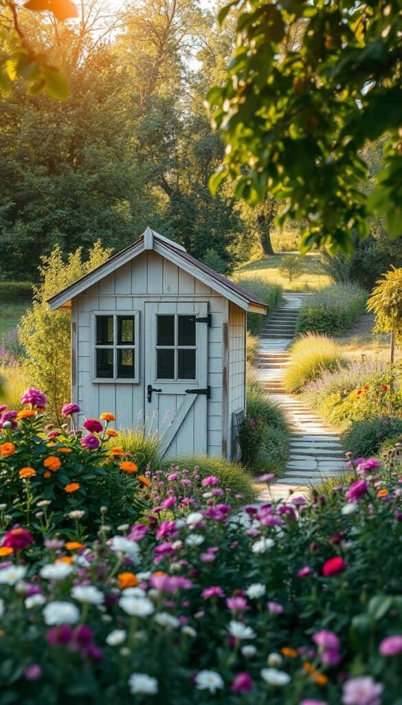 Incorporating Cottage Garden Sheds: Selecting Colors, Materials, and Plantings