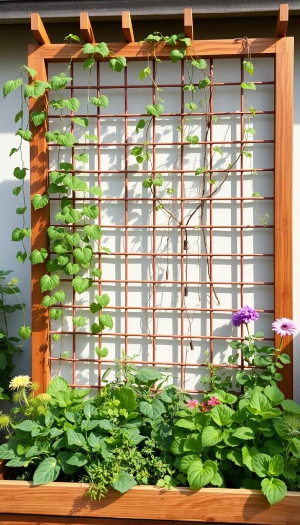 Raised Garden Bed with Trellis: Vertical Solutions for Vines and Climbers