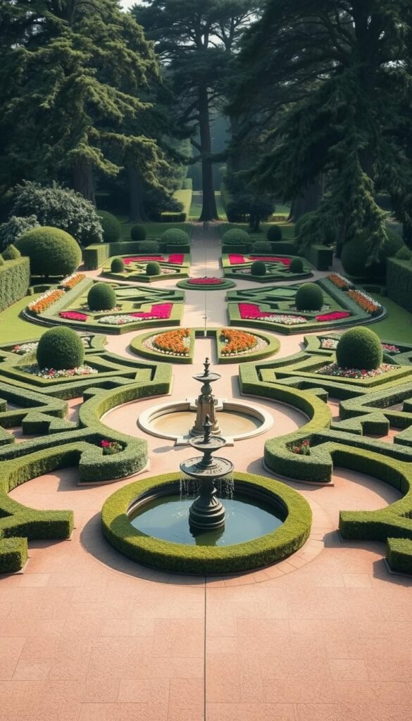 The Role of Symmetry and Asymmetry in Formal Garden Design