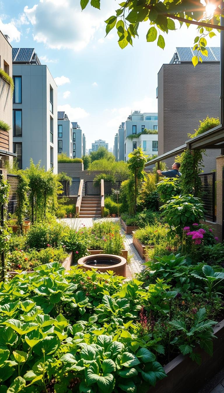 Designing a Sustainable Urban Garden with Renewable Energy Features