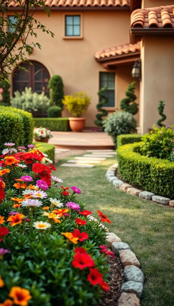 How to match garden borders edging to your home’s exterior style