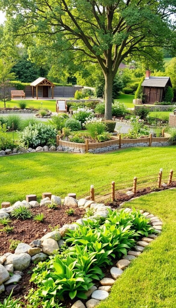 Simple garden edges and borders DIY projects for novice landscapers