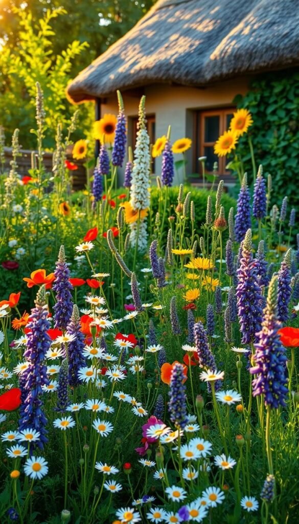 Wildflower-inspired cottage garden borders for a natural look