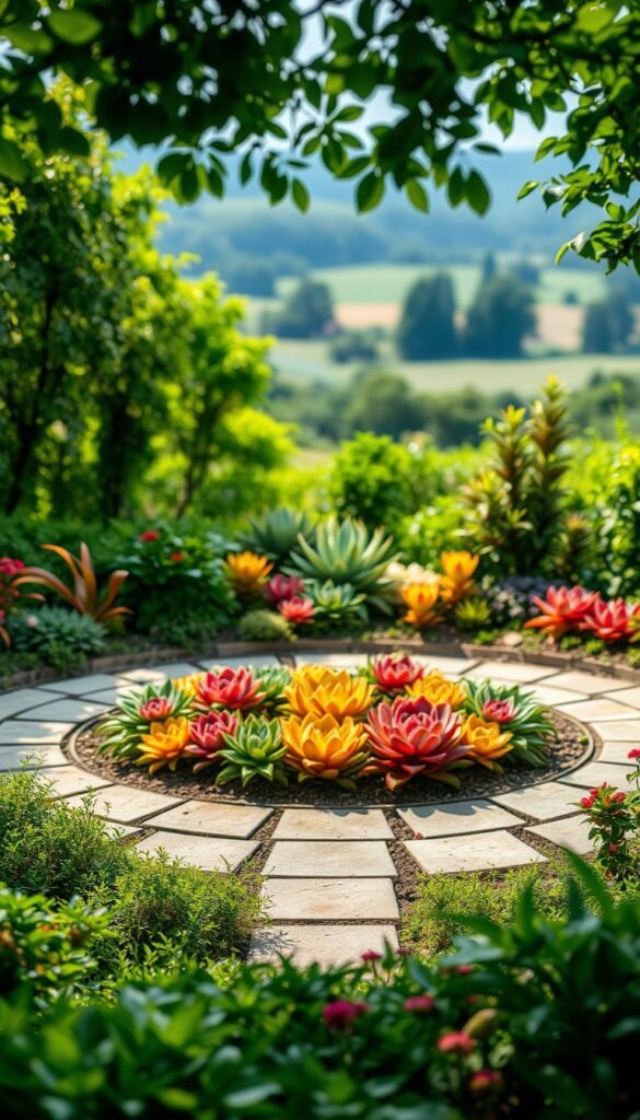 A lush, verdant garden space with a central circular design, illuminated by soft, diffused natural lighting. The foreground features a detailed assessment of the garden's dimensions, with meticulously measured pathways and flower beds. The middle ground showcases a variety of unique, sculptural plant forms in an array of vibrant hues, inviting exploration. In the background, a serene, blurred landscape provides a sense of depth and tranquility, complementing the overall composition. The scene conveys a sense of harmony, balance, and a deep appreciation for the careful planning and assessment required to create a visually striking, functional circle garden design. A lush, verdant garden space with a central circular design, illuminated by soft, diffused natural lighting. The foreground features a detailed assessment of the garden's dimensions, with meticulously measured pathways and flower beds. The middle ground showcases a variety of unique, sculptural plant forms in an array of vibrant hues, inviting exploration. In the background, a serene, blurred landscape provides a sense of depth and tranquility, complementing the overall composition. The scene conveys a sense of harmony, balance, and a deep appreciation for the careful planning and assessment required to create a visually striking, functional circle garden design.
