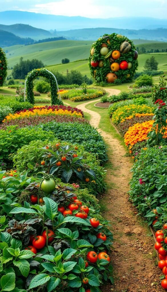 Integrate Edible and Aesthetic Elements in Veggie Garden Design