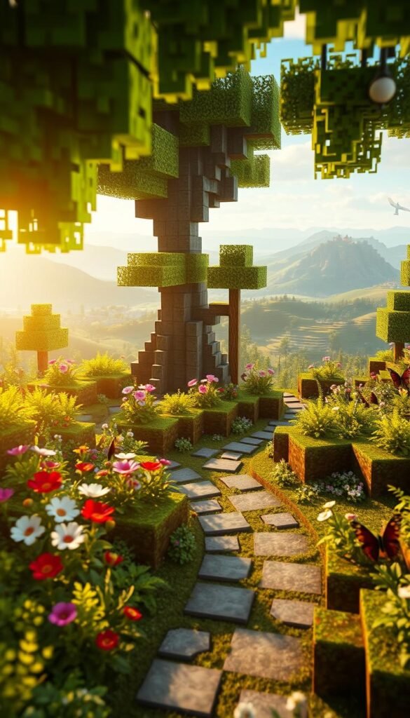 Merge Virtual Creativity and Reality with Minecraft-Inspired Garden Designs