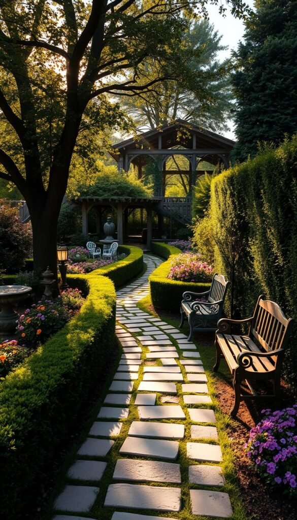 Plan for Long, Narrow Yards with Long Garden Design Layout Strategies